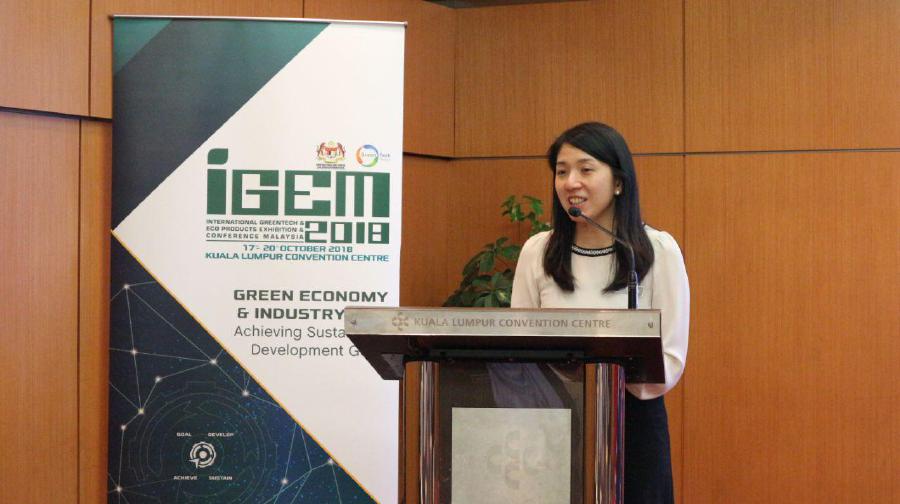Energy, Science, Technology, Environment and Climate Change Minister Yeo Bee Yin said IGEM had established itself as Southeast Asia’s largest trade event for green technologies and eco-solutions. (Photo courtesy of IGEM)